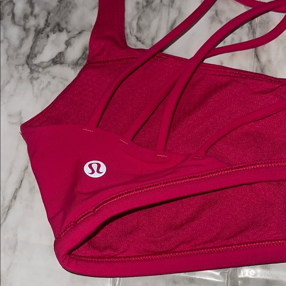 Hot Pink lululemon Sports Bra - Picture 3 of 4